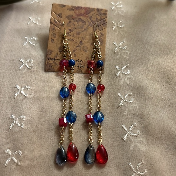 Gold Hot & Cold Glass beaded Jewelry Set - Picture 11 of 16